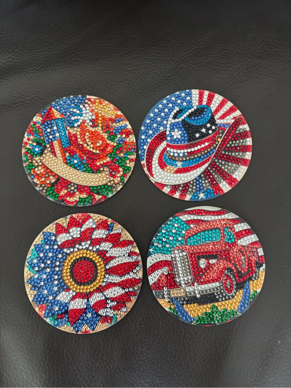 Hand Crafted Patriotic Coaster Set